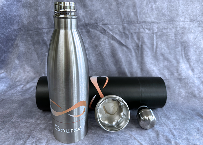 Sacred Geometry Engraved Stainless Steel Water Bottles, Reusable